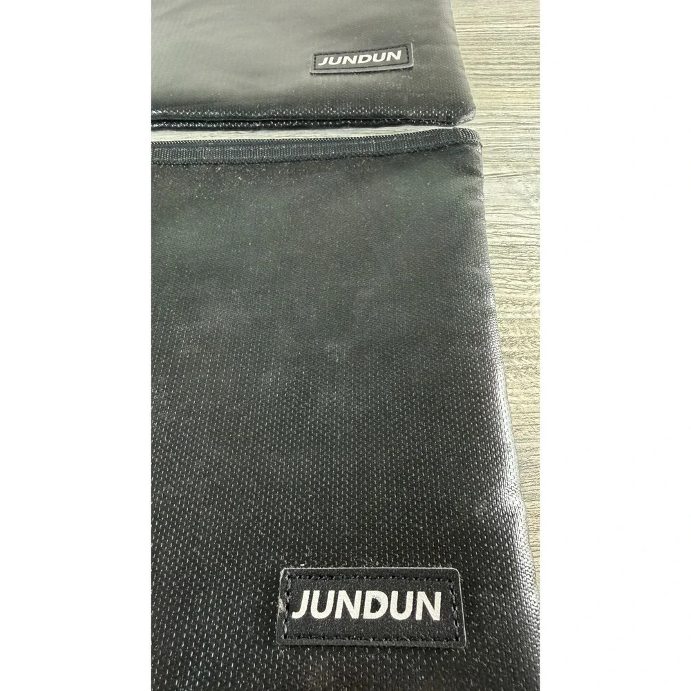 JUNDUN 2 Lot Fireproof Document Bags 13.5